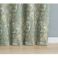 thumbnail image 2 of THD France Paisley Print Damask Energy Efficient Room Darkening Grommet Window Curtain Panels - Pair, 2 of 7