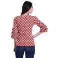 thumbnail image 4 of Moomaya Printed Ruffle Shirt Women Party Top Short T-Shirt Top Summer Clothing, 4 of 4