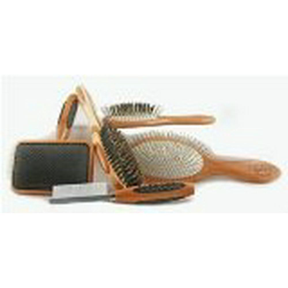 Bass Brushes Large Slicker Style Pet Brush with Bamboo Wood Handle and