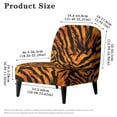thumbnail image 6 of ZIATUBLES Armless Chair Cover Stretch Accent Chair Slipcover Soft Slipper Chair Covers Small Armless Removable Washable Sofa Furniture Protector Cover for Living Room, Tiger Stripe, 6 of 7