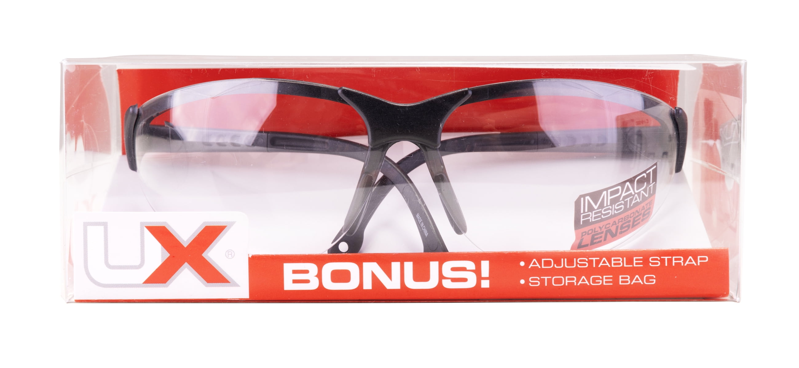 (3 pack) Umarex ANSI Z87 Rated Sport Safety Shooting Glasses Clear Polycarbonate Lenses with Lanyard and Bag