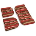 thumbnail image 2 of U-Shaped Spun Polyester Tufted Settee Cushion Set (Set of 3) - Monserrat Sangria, 2 of 2