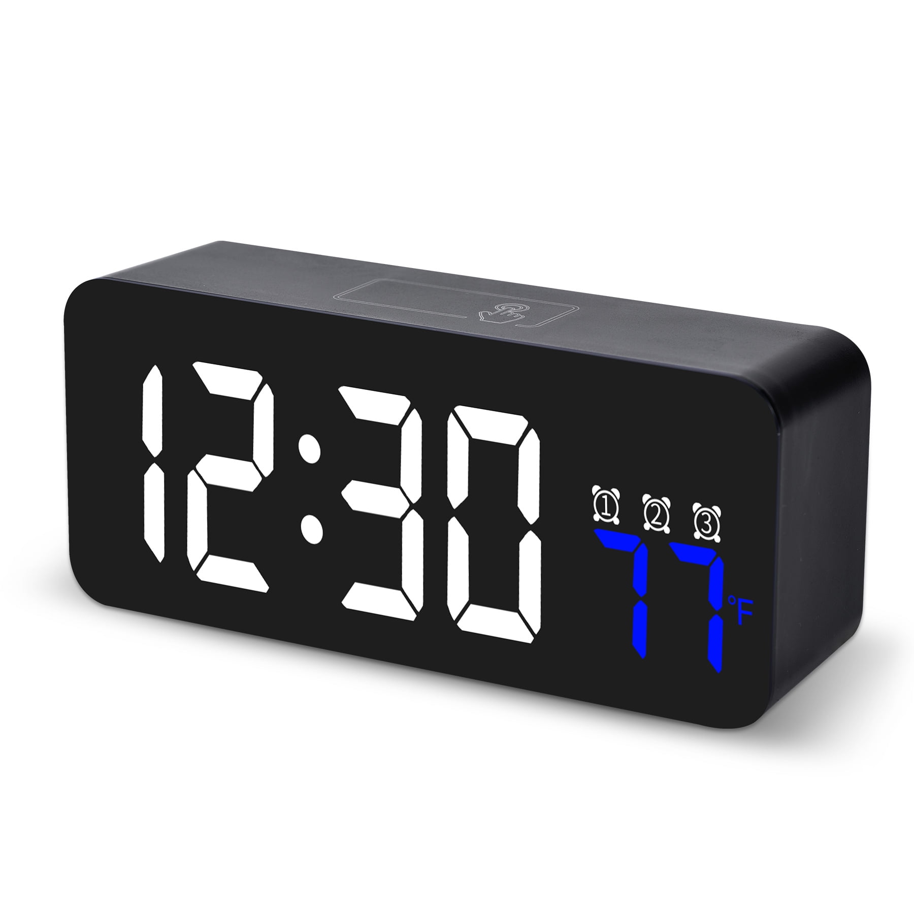 Alarm Clock, Digital Alarm Clocks Bedside with Temperature Display
