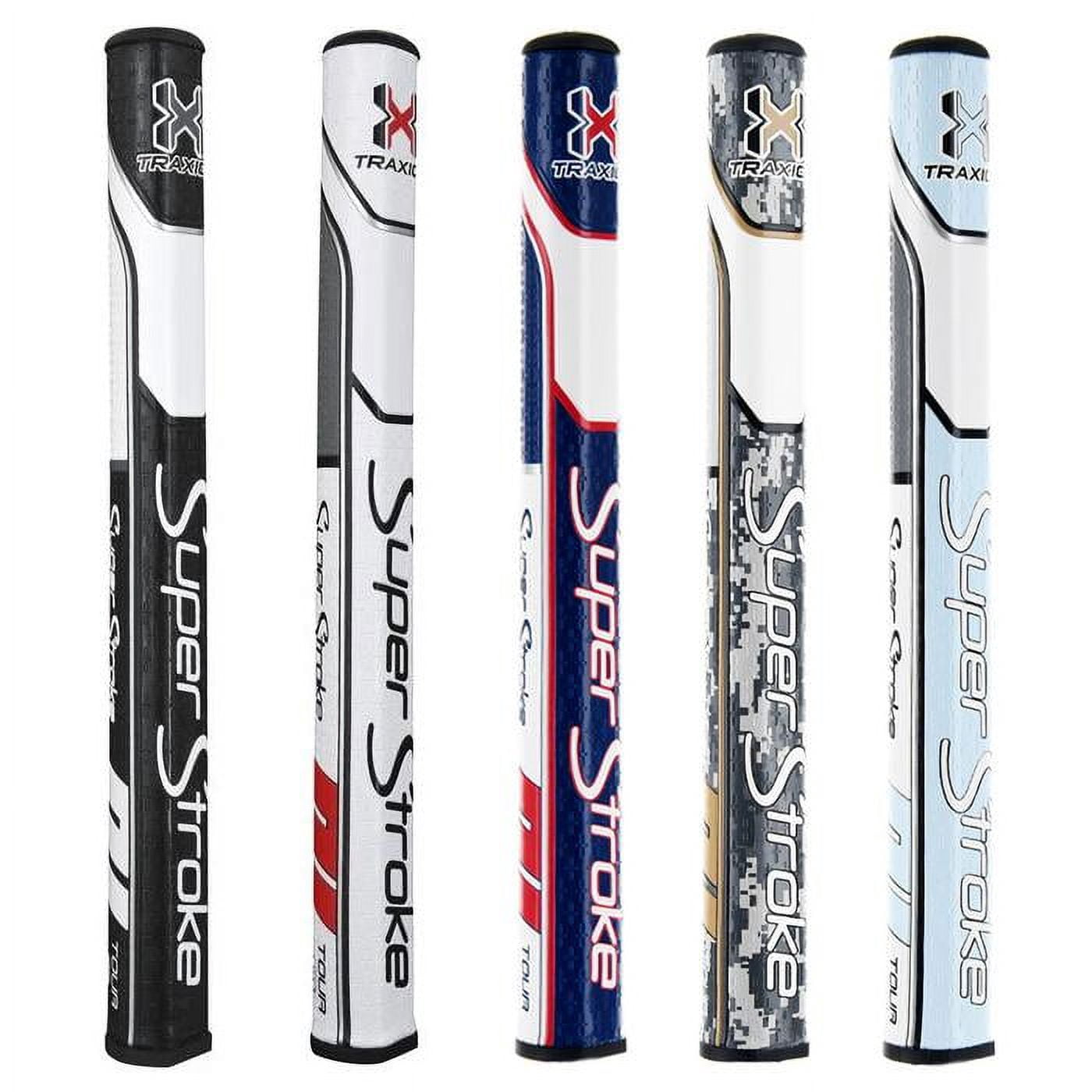 SuperStroke Traxion Tour Golf Putter Grip, Tiff/Gray/White (Tour 1.0) | Advanced Surface Texture that Improves Feedback and Tack | Minimize Grip Pressure with a Unique Parallel Design