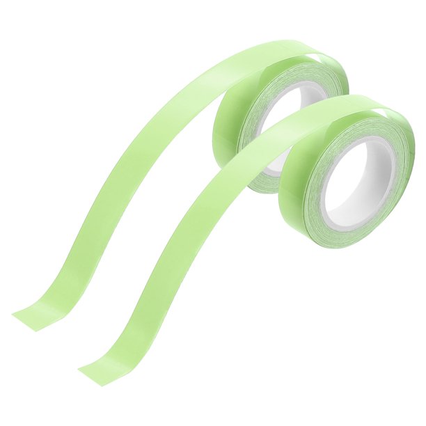 Uxcell 2 Rollos de Cinta que Brilla en la Oscuridad 10ft x 0.5" Cinta Adhesiva Brillante Duradera