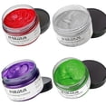thumbnail image 1 of Tinte temporal de cera para el cabello, crema para peinar el color de la cera para el cabello verde, spray para el cabello lavable, cera temporal para el cabello de 4.23 onzas, cera para el cabello es, 1 of 4