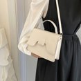 thumbnail image 5 of Sac à Main Élégant et simple Rétro à une Épaule, Sac Bandoulière en Similicuir, Petit Sac Carré à Rabat, 5 of 5