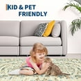 thumbnail image 5 of Garvee 8'x10' Modern Floral Print Area Rug Boho Rugs, Non-Slip Washable Rug Stain Resistant Low Pile Indoor Carpet for Living Room Bedroom Home Decor, Beige, 5 of 8