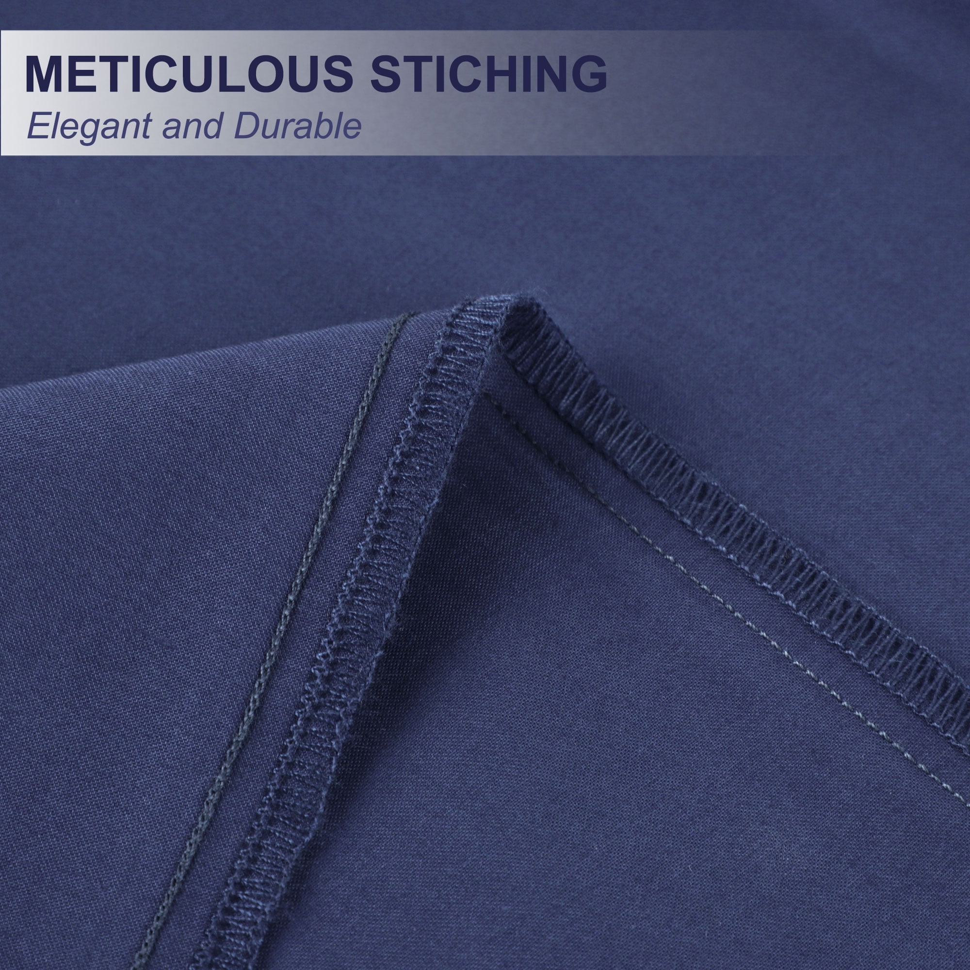 Unique Bargains Cotton Zipper Closure Breathable Body Pillowcase Navy Blue 20"x54"