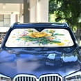 thumbnail image 5 of Foldable Car Windshield Sunshade UV Sun Visor Protector Blocks UV Rays Keeps Vehicle Cool 55x27.6 Inch Watercolor Painting Of Yellow Roses, 5 of 8