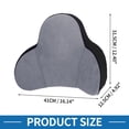 thumbnail image 4 of Cojín lumbar para asiento de automóvil Unique Bargains, soporte de espuma viscoelástica, diseño ergonómico 31.5x41x12.5cm gris, 4 of 6