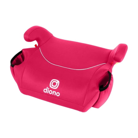 Diono Solana Backless Booster Car Seat, Lightweight Belt-Positioning Booster, No LATCH, 40-120 lbs, Machine-Washable Cover, Dual Cup Holders, Pink Cotton Candy
