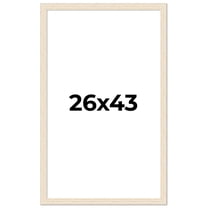 26x43 Frame White Real Wood Picture Frame Width 1.5 inches | Interior Frame Depth 0.5 inches | Barn