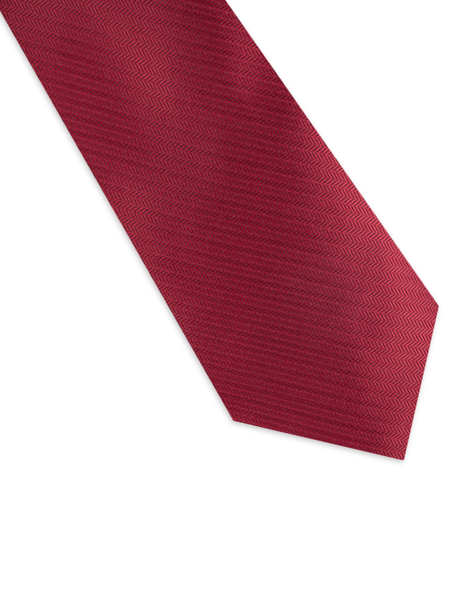 George Men's Solid Red Slim Necktie