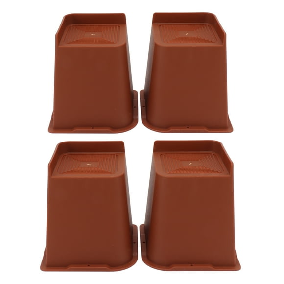 Bed Chair Risers Block, ABS Stackable 6in Increase Storage Space L Shaped Furniture Riser Rounded Corner Non Slip 4PCS For Sofa