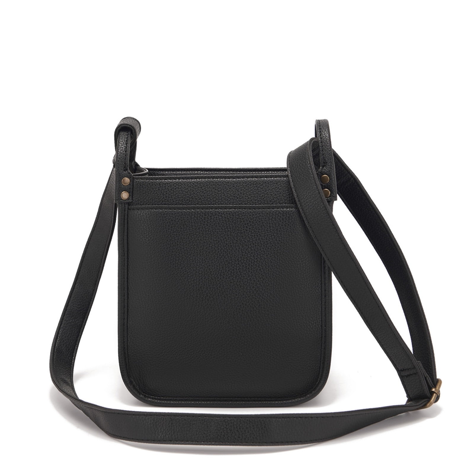 Fnyoxu Women's Full Grain Leather Crossbody Purse with Built-in RFID Wallet - Lightweight Large Capacity Bag with Keychain & Adjustable Strap, 6.3x2.8x8.1in