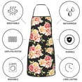 thumbnail image 6 of Yiaed Rose Flowers Print Kitchen Apron with Hand Wipe Pockets,Big Pocket,Aprons for Women with Pockets, Waterproof for Cooking Baking, 6 of 7