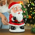 thumbnail image 3 of Musical Santa Christmas Decor: Light-Up Resin Figurine with USB/Battery for Kids, 3 of 8