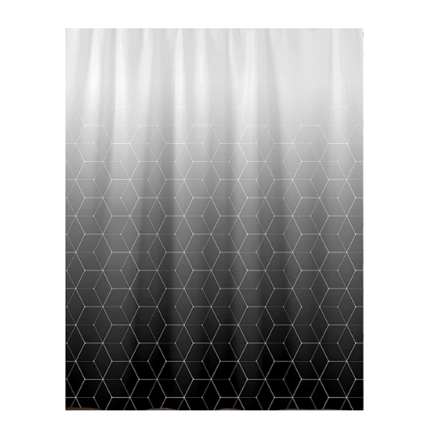 Black and White Ombre Shower Curtain