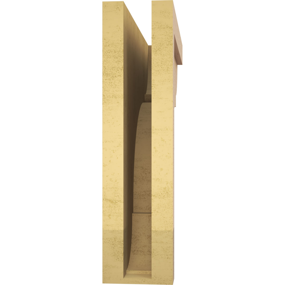 5"W x 20"D x 20"H Thin Bryant Rough Cedar Woodgrain TimberThane Corbel, Primed Tan