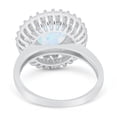 thumbnail image 5 of Cocktail Round Ring Lab Created White Opal 925 Sterling Silver Size 9, 5 of 8