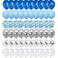 thumbnail image 5 of GuassLee 12" Latex Blue Silver White Confetti Balloons Kit, 62 Pieces for Boy Birthday Party Favors, 5 of 7