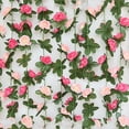 thumbnail image 3 of Ghojet - Paquete de 8 rosas artificiales de 2,4 m para colgar en casa, hotel, oficina, boda, fiesta, jardín, manualidades, decoración artística, 3 of 8