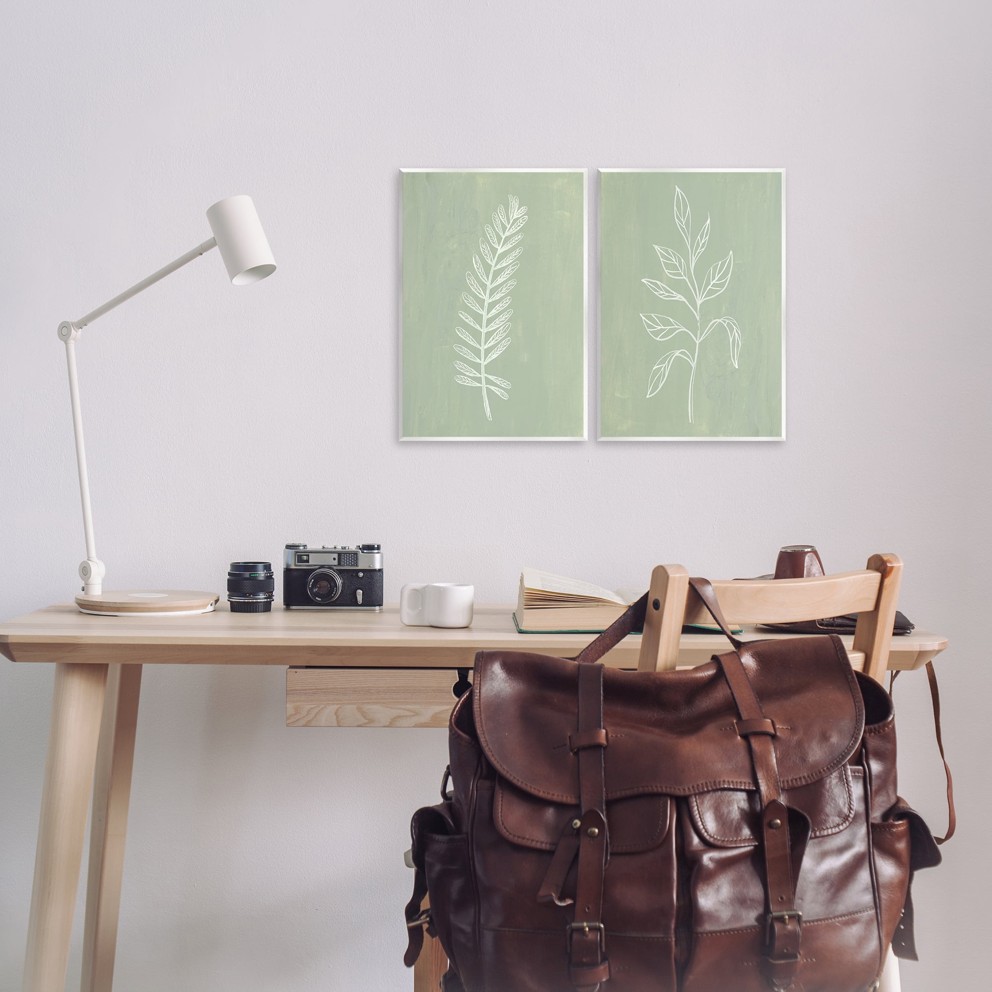 Stupell Industries Forest Fern Sprigs Floral & Botanical Painting Unframed Art Print Wall Art, 11 x 14, Set of 2