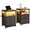 Black, variant on TOMNK Night Stand Set of 2, Nightstand with Charging Station, End Table, Bed Side Table, Black
