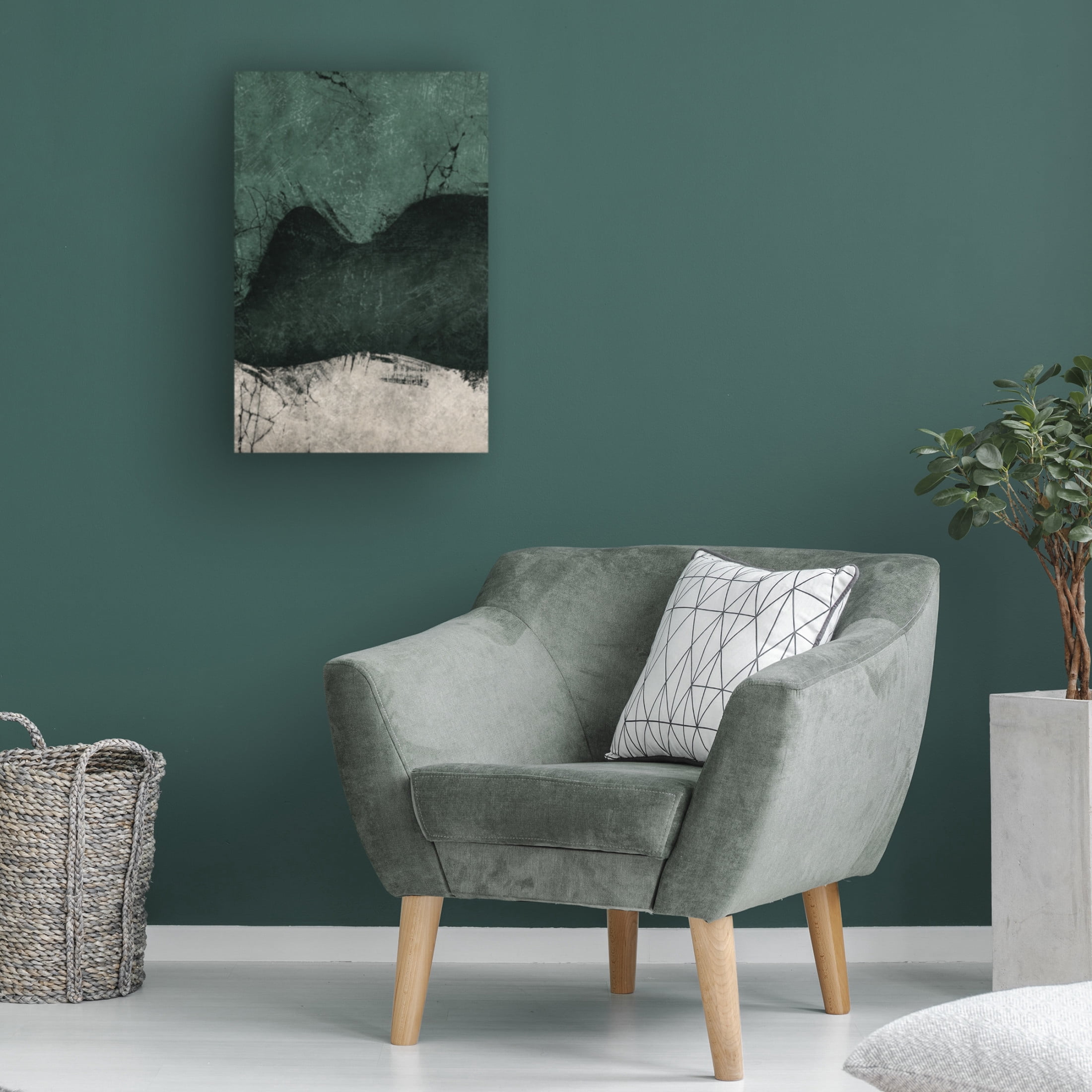 Canvas Wall Art - Ema Paraschiv 'Midnight Emerald No1' Wall Art for Living Room, Bedroom, or Office Décor by Trademark Fine Art - 16 x 24 Inches