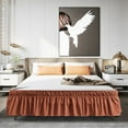 thumbnail image 5 of SLYNSHome Clearance Bed Skirts Queen Size - 39X74.8 inch + 14.9 Drop -,King Size Wrap Around Bed Skirts Solid Color Adjustable Elastic Dustproof Ruffles Easy Fit Machine Washable (Brown), 5 of 6