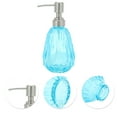 thumbnail image 5 of Unique Bargains 1 Pc Durable Argyle Soap Dispenser 11.84oz Blue Silver Tone, 5 of 6