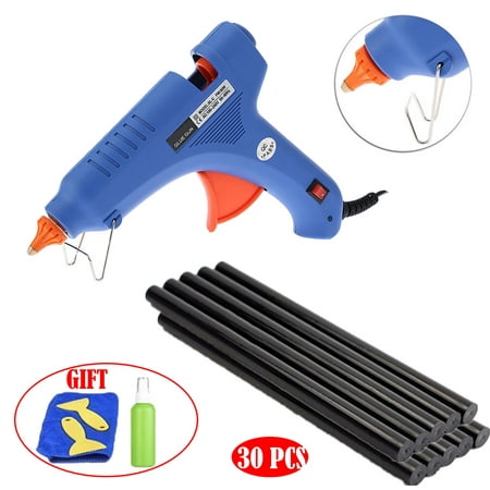Upgraded Version Hot Melt Glue Gun With 30pcs Glue Sticks With Removable Anti Hot Cover Glue Gun Kit Flexible Trigger For Diy Small Craft