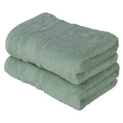 2-Piece Bath Towels Set for Bathroom, Spa & Hotel Quality | 100% Cotton Turkish Towels | Absorbent, Soft, and Eco-Friendly (Green)