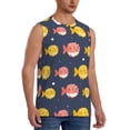 thumbnail image 2 of Yiaed Cute Puffer Fish Print Men's Singlet Vests Summer Running Muscle Tank Tops Gym Undershirt Round Neck Sleeveless for man, 2 of 5