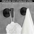 thumbnail image 2 of Towel Hooks, 4 Pack Black Clothes Hooks Wall Mounted, Bathroom Door Hook For Wall, Black Towel Hooks, Bathroom Hook, 2 of 5