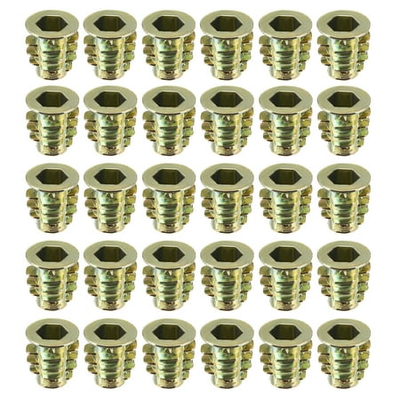 

Threaded Insert Nuts Zinc Alloy Hex Socket M6 Internal Threads 13mm Length 30pcs