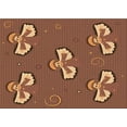 thumbnail image 1 of Ahgly Company Machine Washable Indoor Rectangle Transitional Brown Red Area Rugs, 2' x 5', 1 of 7