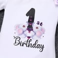 thumbnail image 5 of IBTOM CASTLE Baby Girl Cake Smash 1st Birthday Elephant Onesie Party Outfit Princess Romper+Tutu Skirt+Headband Photo Props Clothes 1 Year Love-Purple, 5 of 8
