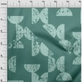thumbnail image 3 of oneOone Silk Tabby Dark Teal Green Fabric Geometric Half Circle Quilting Supplies Print Sewing Fabric By The Yard 42 Inch Wide, 3 of 4