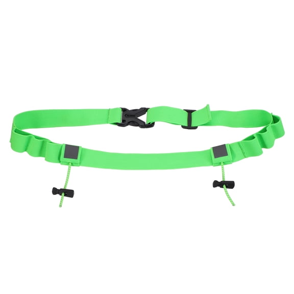 Uxcell Race Number Belt, Elastic Comfortable Running Belts with 6 Energy Gel Loops for Triathlon Fluorescent Green