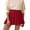 Red, variant on MIXUE Womens Skirts Solid Color High Waist Pleated Mini Flared Casual Stylish A Line Summer Skirt Holiday Wear,Brown,M