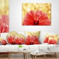 thumbnail image 4 of Designart Hibiscus Flower with Lit up Background - Floral Throw Pillow - 12x20, 4 of 5