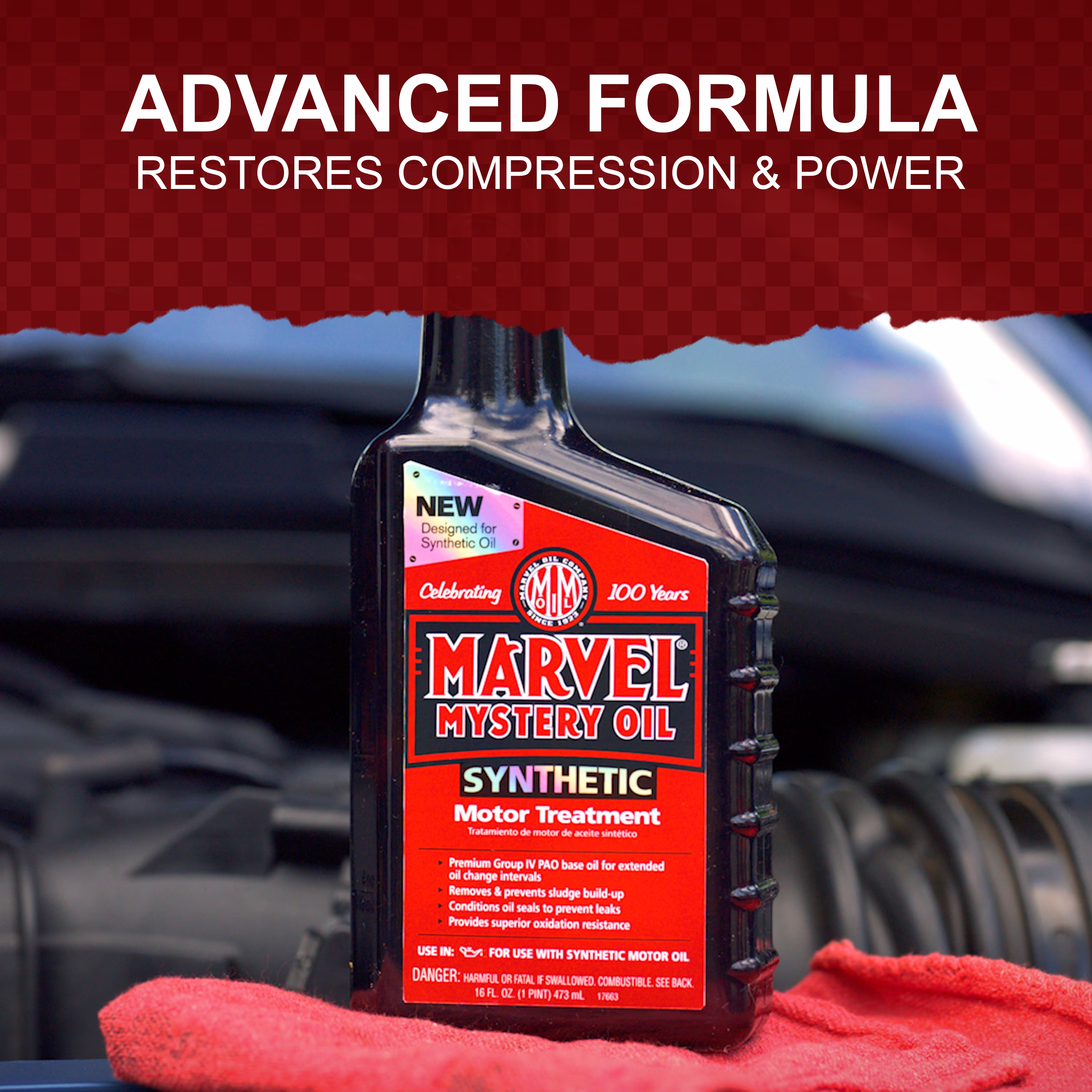 Marvel Mystery Oil Full Synthetic Motor Treatment, 16  FL oz