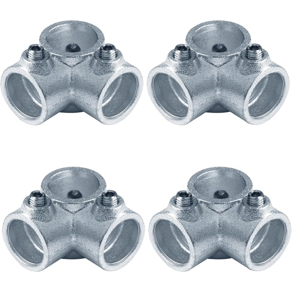 4 PCS Structural Pipe Railing Fitting, 90 Degree Side Outlet Tee