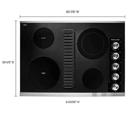 KitchenAid - 30" Electric Cooktop - Stainless Steel