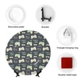 thumbnail image 4 of Salouo Gamers Pattern Bone China Decorative Plate,Holiday Decor Decorative Ceramic Plates with Stand Elegant Home DéCor for Hallway/Living Room/Bedroom-6in, 4 of 6