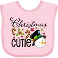 thumbnail image 3 of Inktastic Christmas Cutie snowman Boys or Girls Baby Bib, 3 of 4