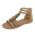 thumbnail image 2 of kamemir Clarks Shoes Women's Open Toe Buckle Ankle Strap Platform Wedge Sandals(Beige,6.5), 2 of 6