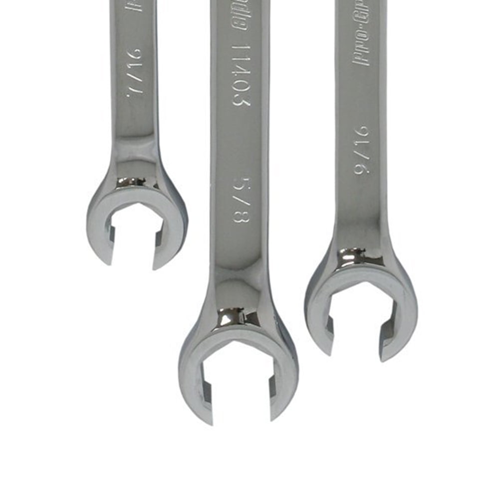 Pro-Grade 3 Pc. SAE Flare Nut Wrench Set, Dyna Drive, ANSI